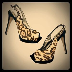 Sam Edelman Peep toe Platform leopard high heels